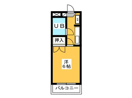 メゾン竹村(1K/3階)の間取り写真