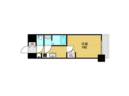 スプランディッド新大阪ウエスト(1K/11階)の間取り写真