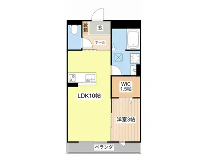 トランクライン エイト(1LDK/2階)の間取り写真