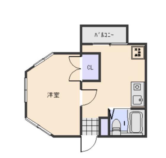 アンシャンテ住吉(1DK/9階)の間取り写真
