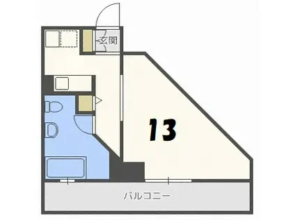 AMSTOWER南6条(1K/15階)の間取り写真