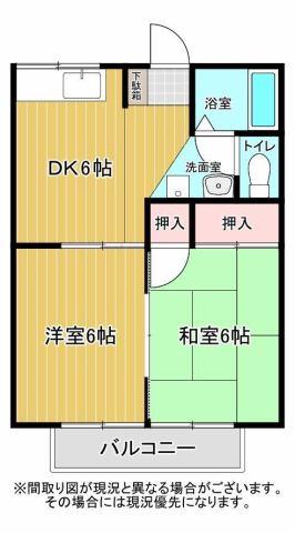 フィッシャーマンズハウス(2DK/1階)の間取り写真