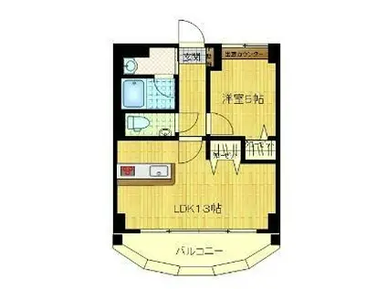 ソル・レヴェンテ(1LDK/6階)の間取り写真