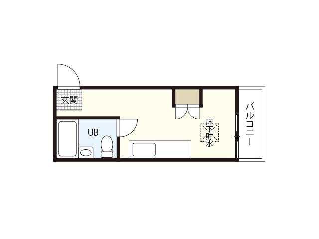 LUCIR十日市(ワンルーム/1階)の間取り写真