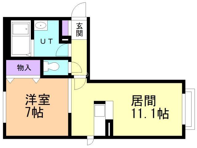 シャーメゾンファインS(1LDK/1階)の間取り写真
