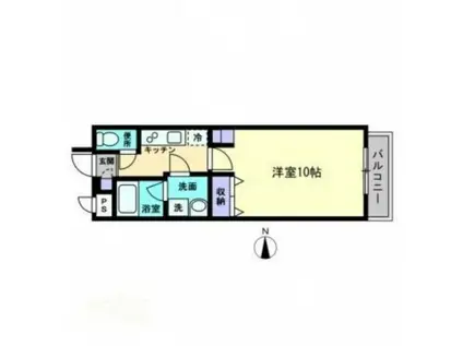 ARCSTAGE清輝本町(1K/4階)の間取り写真