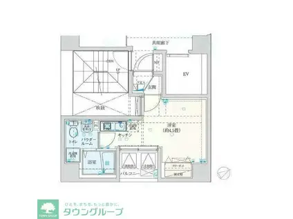 バージュアル横濱鶴見II(1K/8階)の間取り写真
