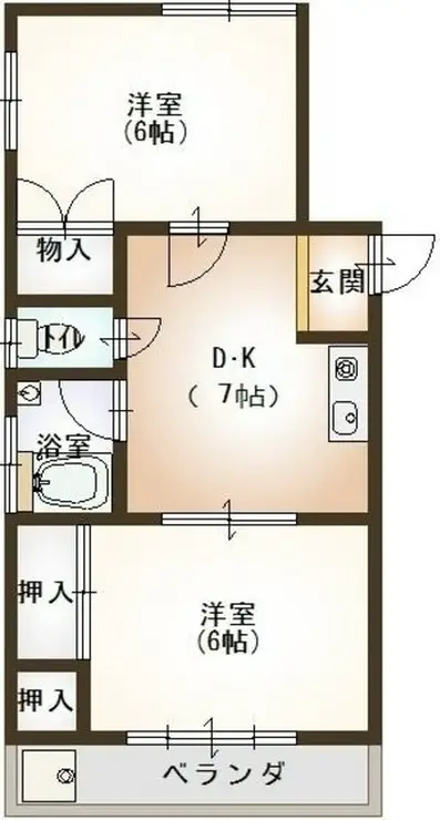 第2内田コーポ 2階階 間取り