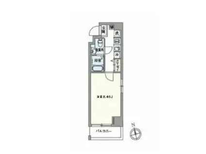 GRANPASEO高円寺南(1K/5階)の間取り写真