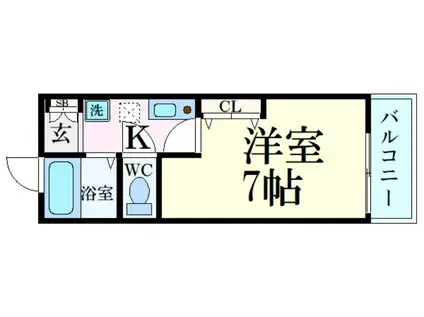 VILLA COCO(1K/2階)の間取り写真