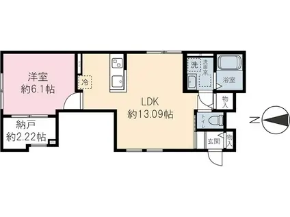 PEEK-A-BOO(1SLDK/1階)の間取り写真