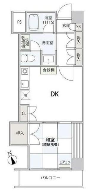コンフォート文京小石川(1DK/2階)の間取り写真