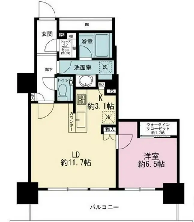 プライムパークス品川シーサイド ザ・タワー 10階階 間取り