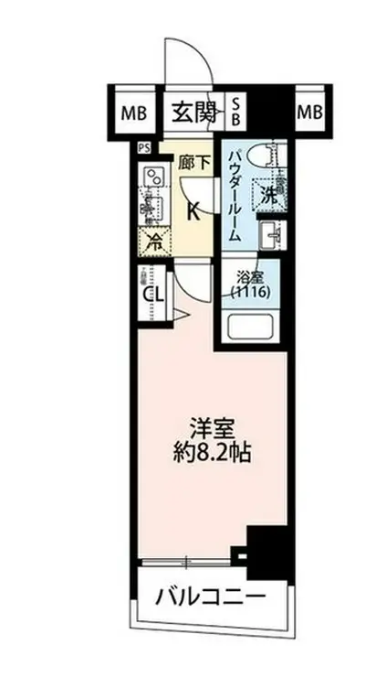 プレール・ドゥーク中板橋 8階階 間取り