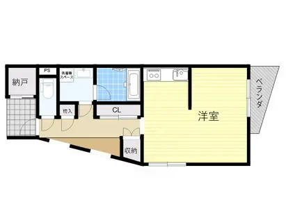 上村マンション(ワンルーム/3階)の間取り写真