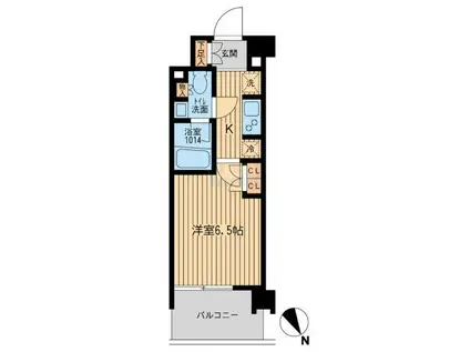 BLESS上池袋(1K/4階)の間取り写真