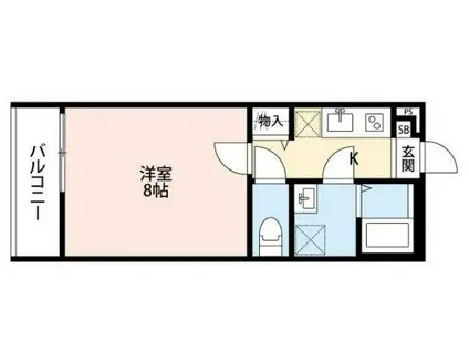 エルシーク大宮(1K/1階)の間取り写真