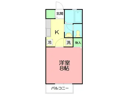 サンヒルズ室町III(1K/2階)の間取り写真