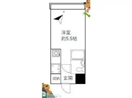 セレスティン我孫子(ワンルーム/8階)の間取り写真