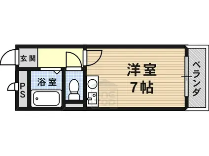 メゾン揺光(ワンルーム/1階)の間取り写真
