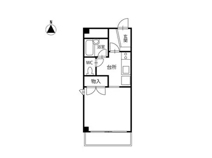 アビタシオン.K(1K/1階)の間取り写真