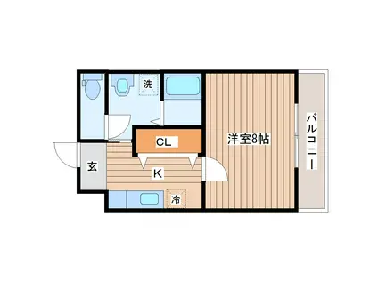 マーベラス・BL(1K/3階)の間取り写真