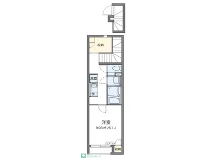 クレイノルレクチェ(1K/2階)の間取り写真