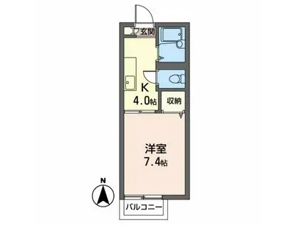 SFフォード(1K/2階)の間取り写真