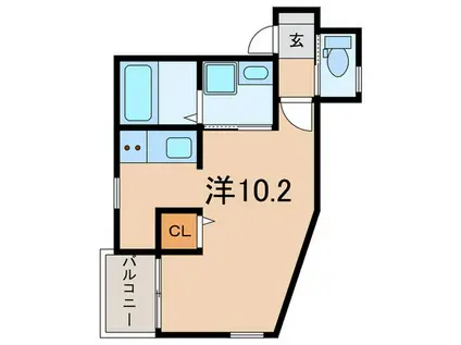 エターナルシー大久保(ワンルーム/2階)の間取り写真