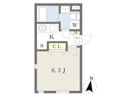 ARBOLSUR SASAZUKA(1K/3階)の間取り写真