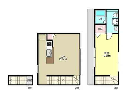 プリモパッソ志村(1LDK/2階)の間取り写真