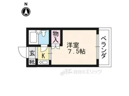 ノアーズアークⅡ(1K/3階)の間取り写真