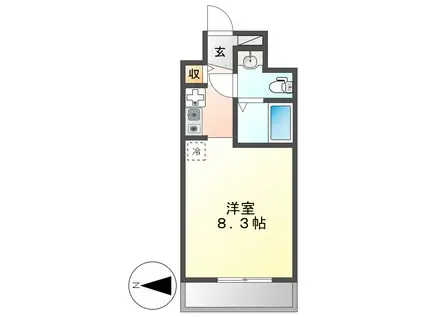 LA DOUCEUR新栄(ワンルーム/11階)の間取り写真