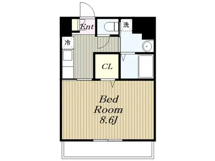 クラール南町田(1K/3階)の間取り写真