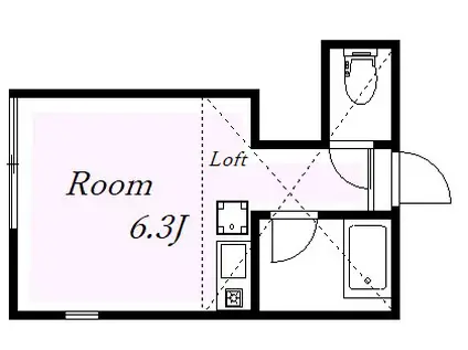 クラブザユナイト スウィンドン(ワンルーム/2階)の間取り写真