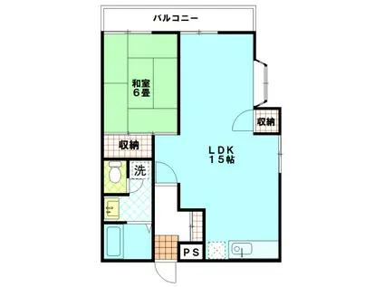 リバティ(1LDK/1階)の間取り写真