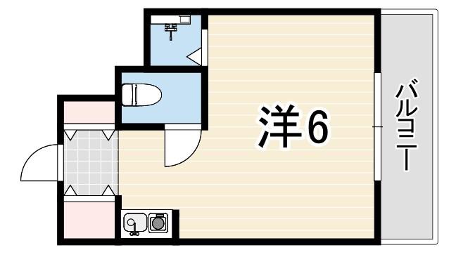 NEOダイキョー甲子園口(ワンルーム/1階)の間取り写真