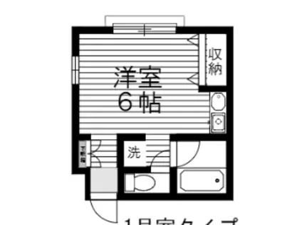 コーポ樹(ワンルーム/1階)の間取り写真