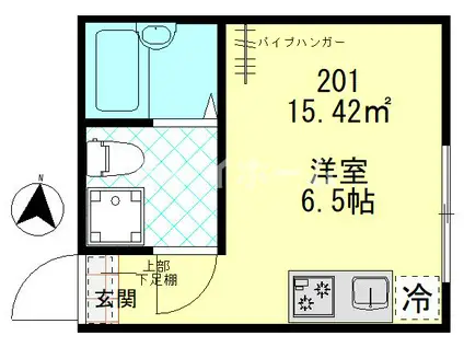 ザ・ハウス羽田(ワンルーム/2階)の間取り写真