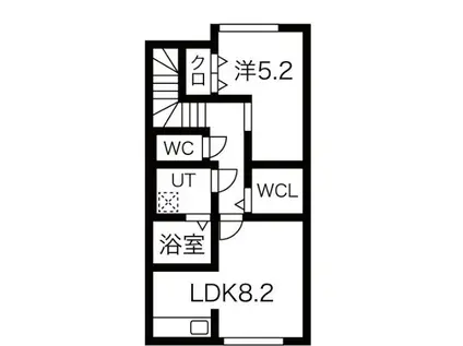 ＪＲ奥羽本線 高擶駅 徒歩9分 3階建 築1年(1LDK/3階)の間取り写真