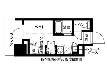 キャンパスヴィレッジ板橋本町(ワンルーム/8階)の間取り写真