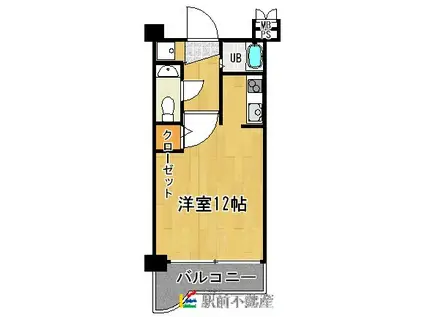 エンクレスト西公園II(1K/4階)の間取り写真