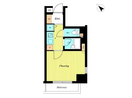 菱和パレス銀座八丁目(1K/6階)の間取り写真