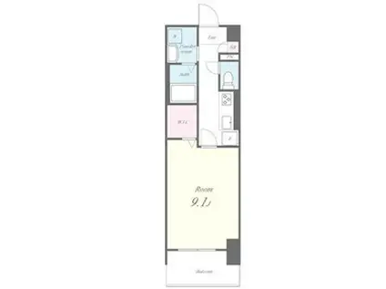 ライツ福助(1K/5階)の間取り写真