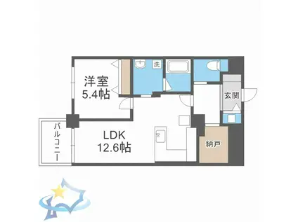 札幌まち家勇(1LDK/1階)の間取り写真
