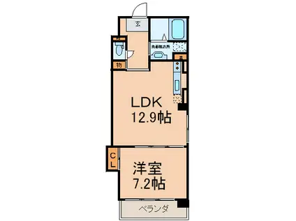 サン丸の内ビル(1LDK/10階)の間取り写真