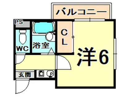 ワンズ仁川(1K/3階)の間取り写真