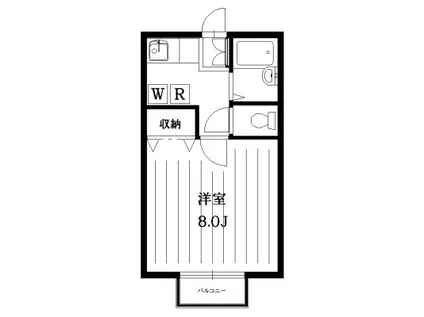 カームズ岡本(1K/1階)の間取り写真