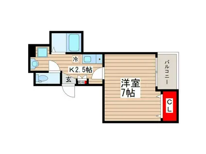 A-PEXGARDEN(1K/6階)の間取り写真