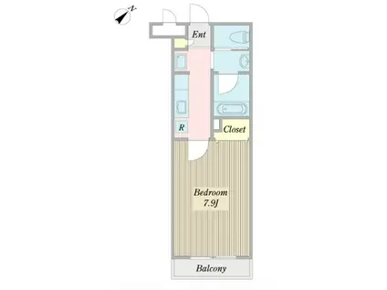 ラテル松山(1K/3階)の間取り写真